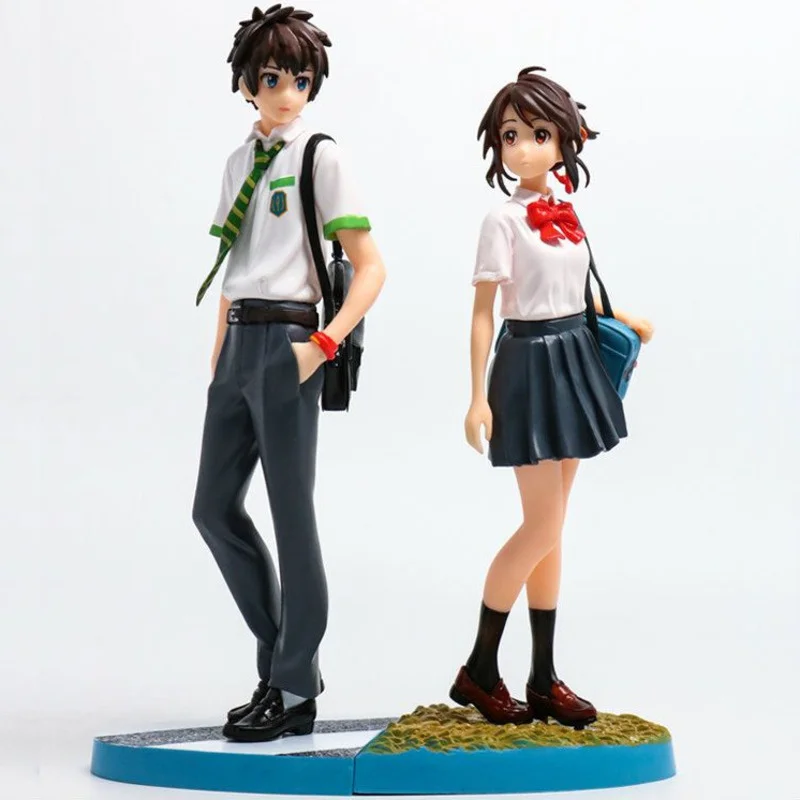 

22cm Tachibana Taki & Miyamizu Mitsuha Anime Figure Movie Your Name Action Figure Japanese Figurine Collectible Doll Toys Gifts