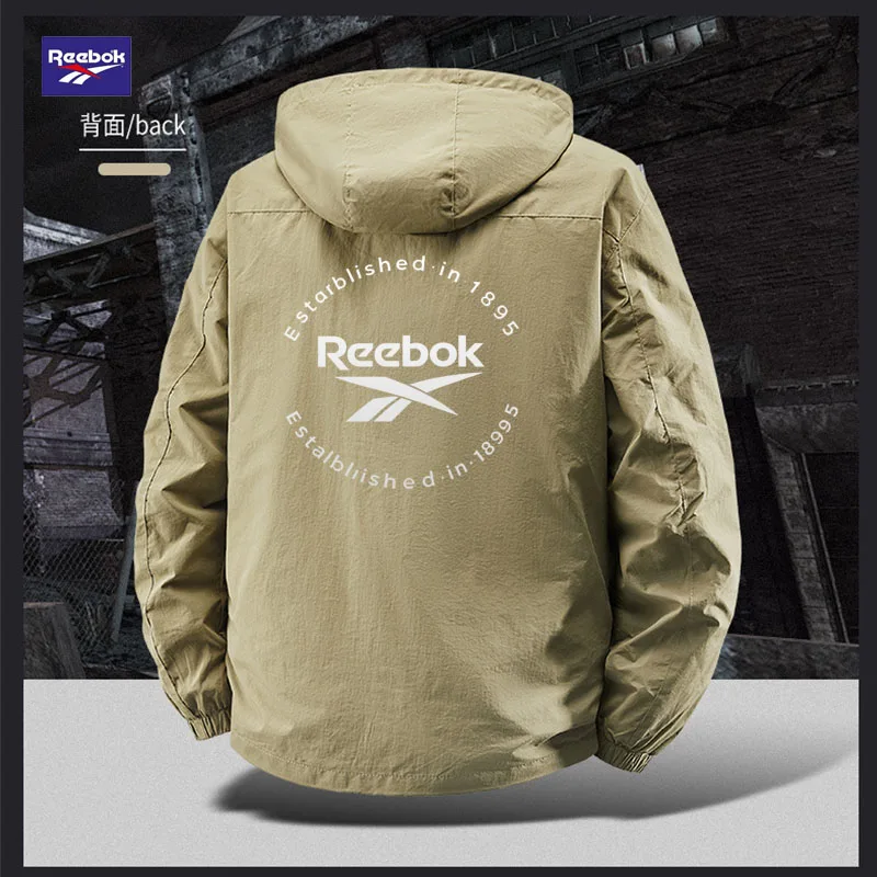 Мужская всепогодная куртка Reebok для весны и осени со съемным капюшоном, подходит для походов, альпинизма и других активностей на открытом воздухе. (art.: 3920dbbefb005) - 3920dbbefb005