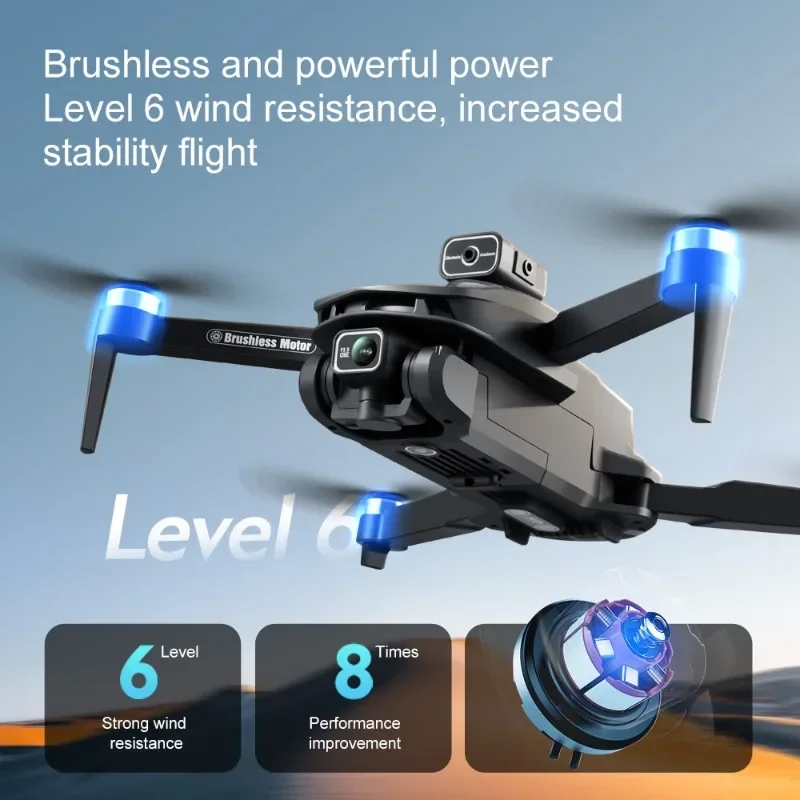 Фото Радиоуправляемый квадрокоптер V168 MAX GPS с 5G Wi-Fi FPV, 8K двойной HD-камерой, облётом препятствий на 360° и бесщёточным двигателем, с большим экраном №4
