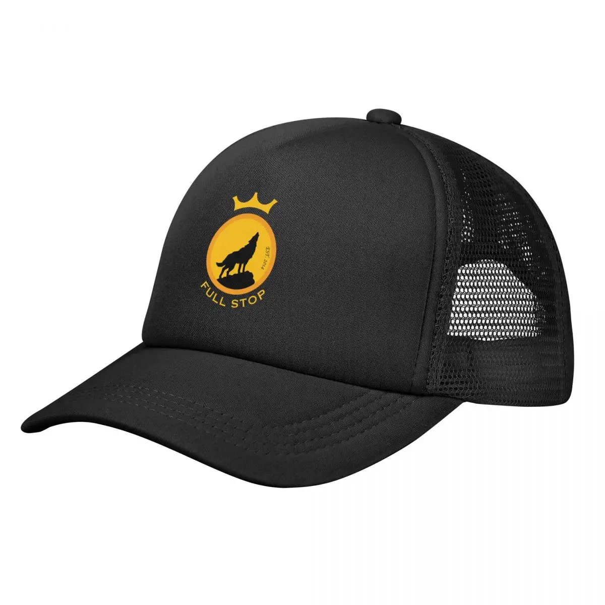 

Wolf Howl To The Moon Anime Printed Stretchy Trucker Hat Mesh Baseball Cap Closure Hats for Men Women Comfortable Breathable