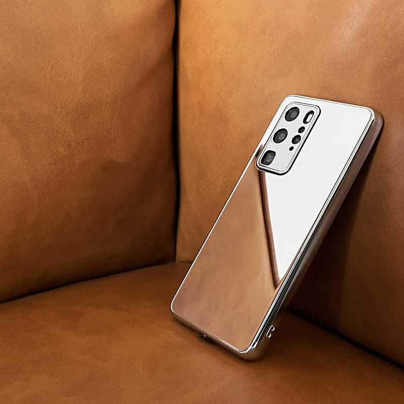 

Makeup Mirror Phone Case For Samsung Galaxy S22 Ultra S21 Plus Shockproof Lens Protection S21 FE Shell Coque Back Cover Fundas