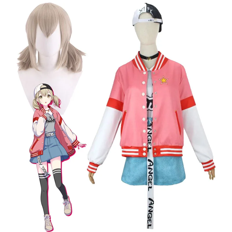 

Project Sekai Colorful Stage! Azusawa Kohane Cosplay Costume Vivid BAD SQUAD Khn Wig Virtual Singer Anime Clothing