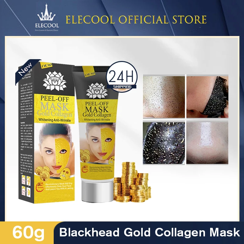 

60g Yellow Gold Collagen Facial Face Mask High Moisture Anti Aging Remove Wrinkle Go Blackhead Acne Korean Facial Mask