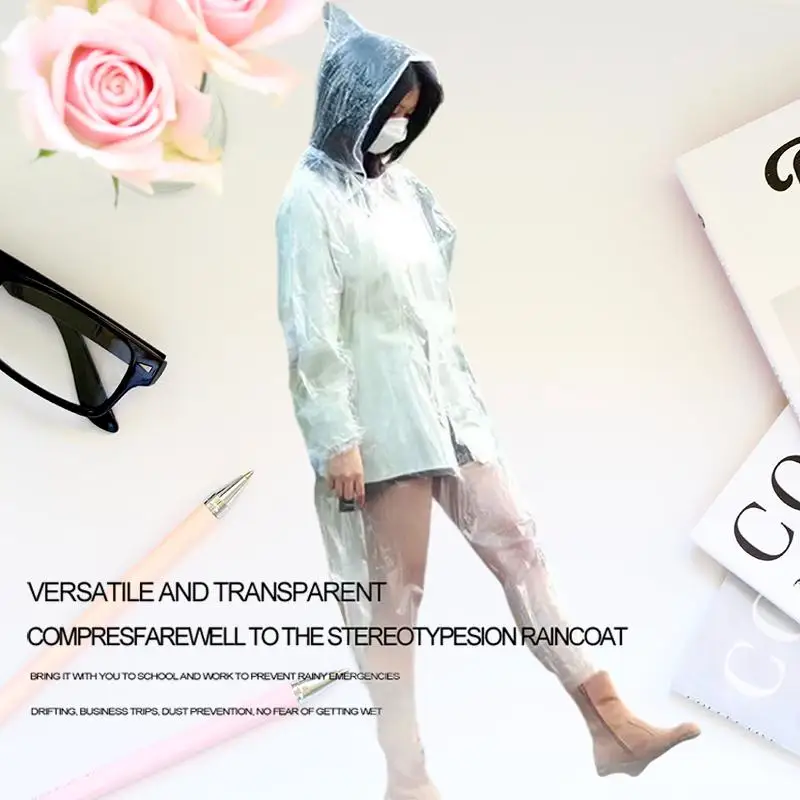 

Ultimate Portable Waterproof Disposable Raincoat - One-Size Fits All, Thickened for Extra Protection