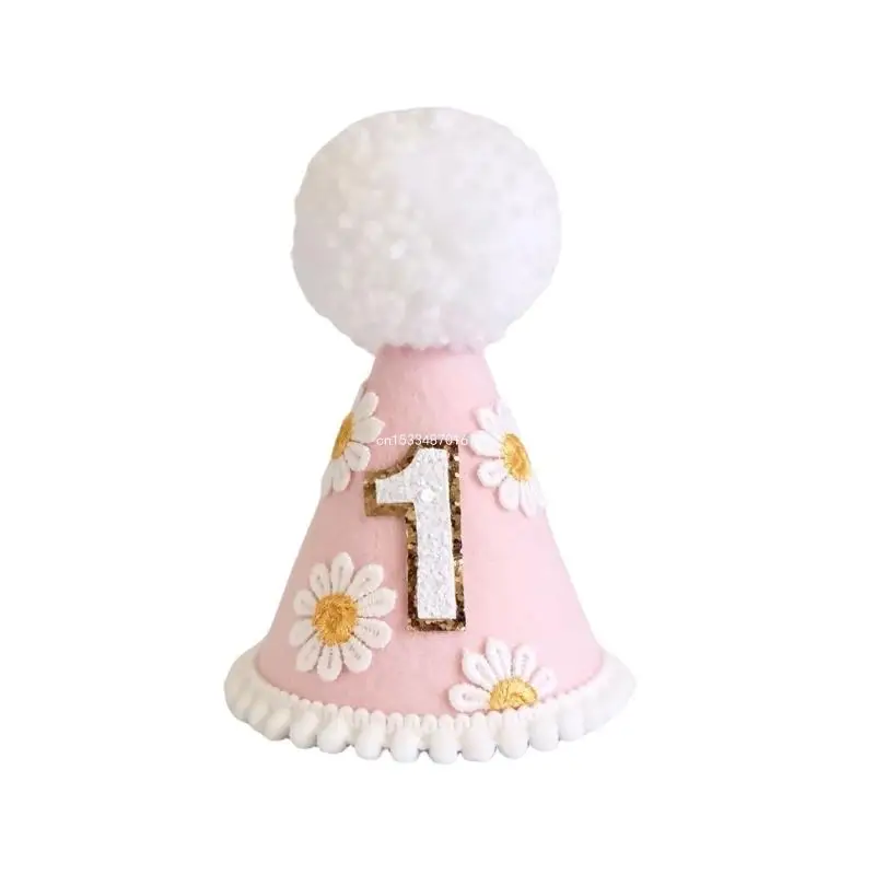 

Фетровая ткань для празднования первого дня рождения, шляпа для детского душа, праздничная шапка на 1-й год, Прямая поставка