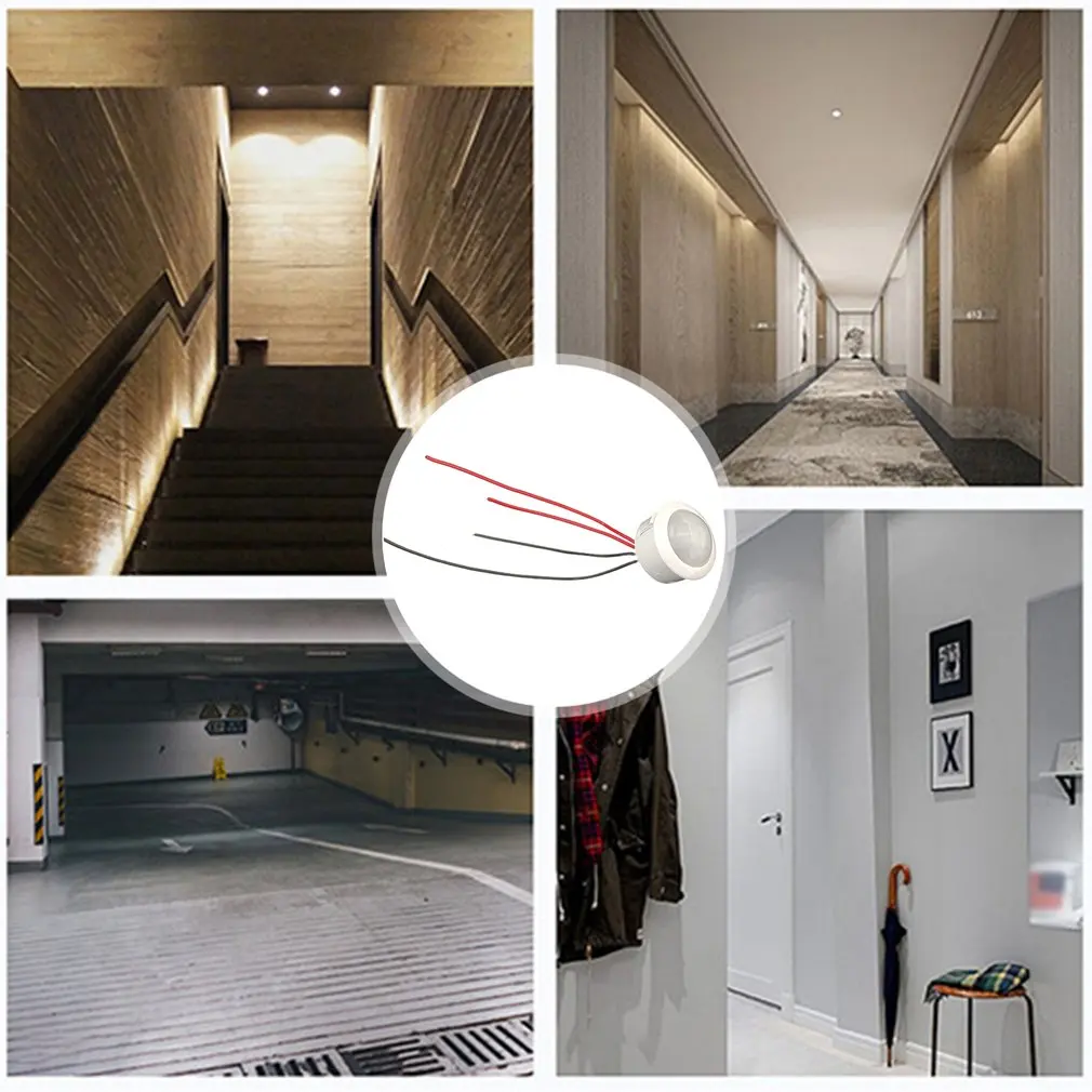 Датчик движения в постоянного тока, PIR-датчик, детектор, настенный Индуктивный переключатель для человеческого тела, для солнечной точки