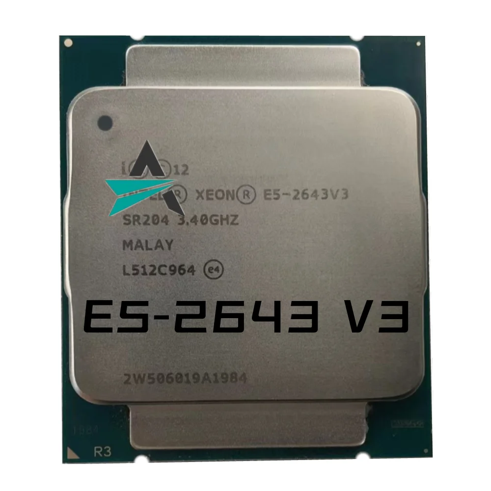 Used Xeon OEM Version cpu E5-2643V3 3.40GHZ 20M 6CORES 22NM E5 2643 V3 LGA2011-3 135W E5-2643 V3 Processor E5 2643V3