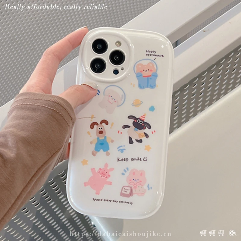 

Граффити астронавт медведь puppyдля iphone12promaxApple11/13 детской пары