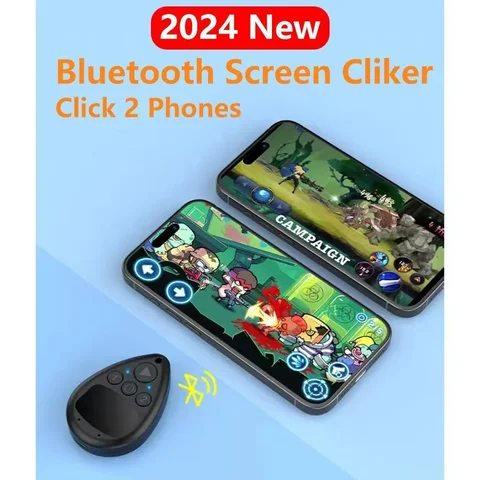2024 мини беспроводной автоматический кликер экран кликер Bluetooth телефон прямая трансляция кликните игровые устройства Макс поддержка 2 телефонов
