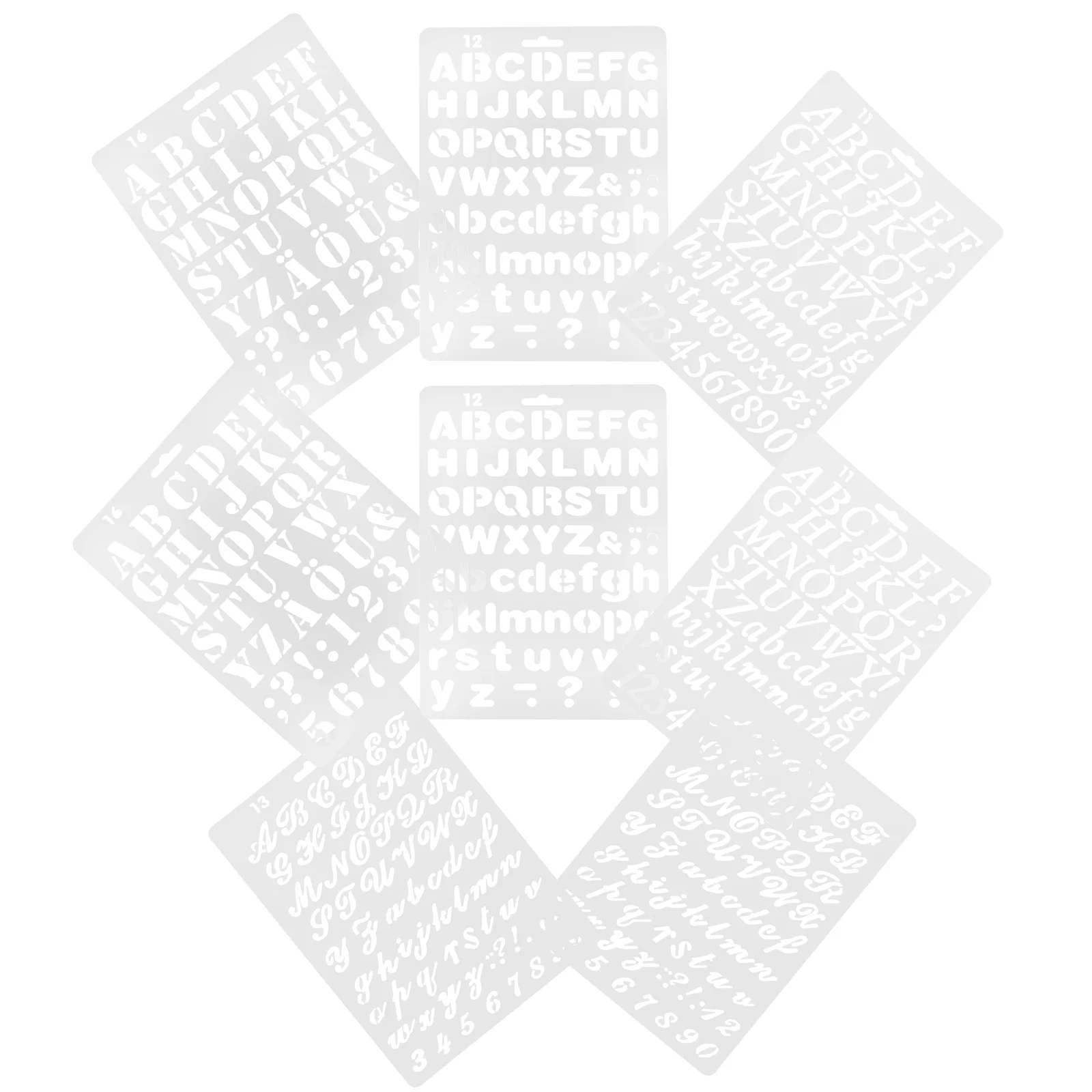 8 шт. шаблон для рисования шаблоны алфавита буквы маленькие трафареты формы цифр