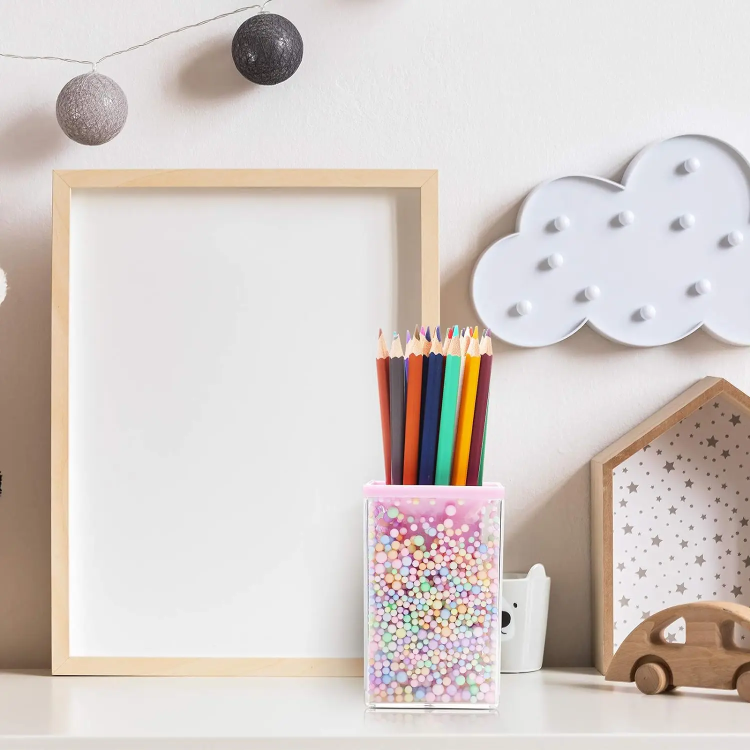 Милый Держатель Для Ручек С Пузырьками Детей Настольный Органайзер Квадратный