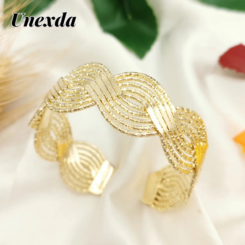 

Unexda New Punk Jewelry Bracelet For Women Jewelry Designer Wavy Alloy Bracelet Luxury Cuff Bangle Jewelrys Wedding Accessories