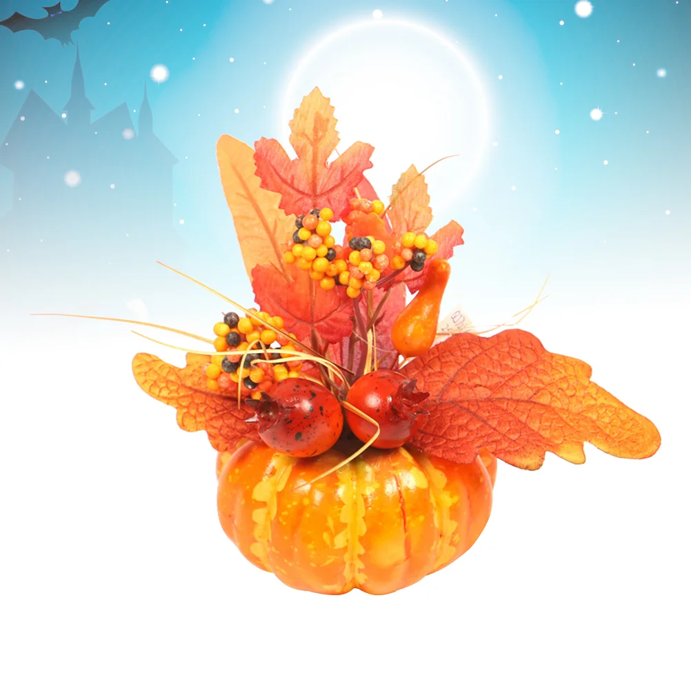 

Pumpkin Pumpkins Artificial Decorharvest Thanksgiving Fall Decoration Autumn Decorations Table Maple Fake Flower Ornament