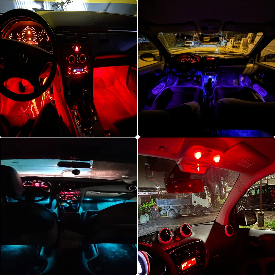 Фото Подводный RGB погружной светильник, беспроводное освещение, интерьер автомобиля, внешнее освещение, дистанционное управление, Декор, автомобильная крыша, ножная атмосферная лампа №5