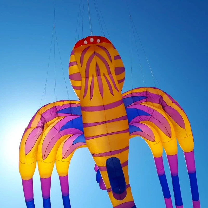 15 м мега рыбный воздушный змей подвеска линия воздушного змея мягкие надувные