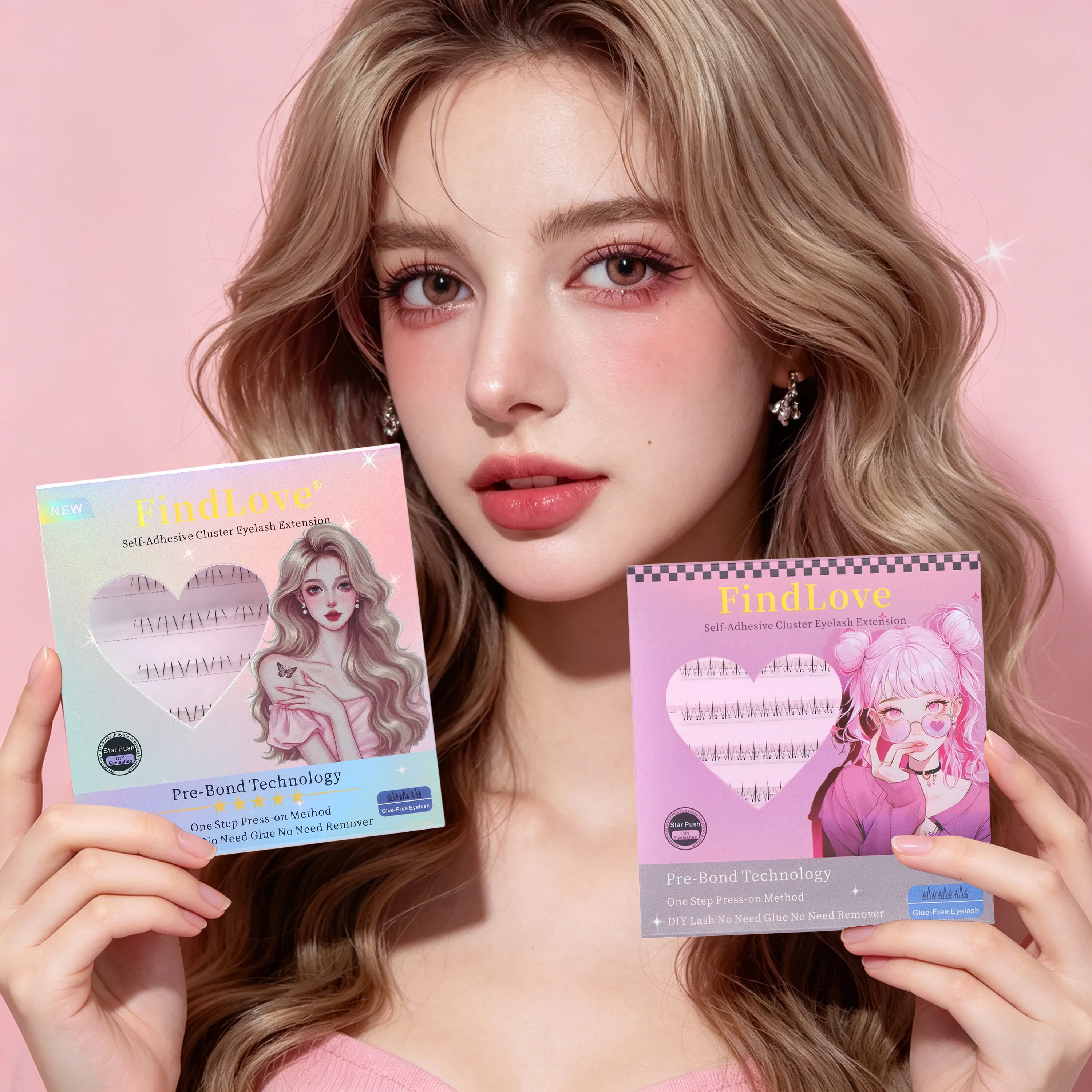 Накладные ресницы FindLove Lower Lash Series: натуральный вид, самоклеящиеся, для самостоятельного наращивания, разные длины, многоразовые (2-3 раза), легко наносятся. (art.: 3920da89529a7) - 3920da89529a7