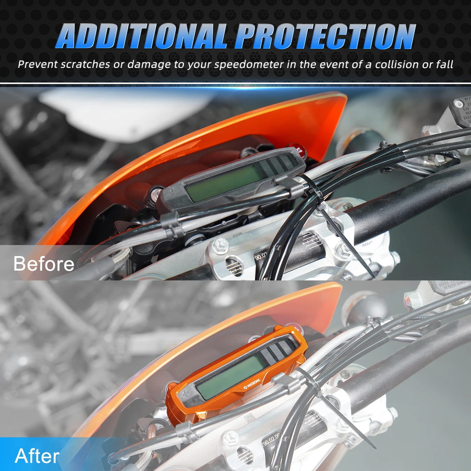 Для KTM EXC 300 2024 NICECNC Защитная крышка для одометра спидометра 150 200 250 350 450 EXCF XCW XCF-W 500