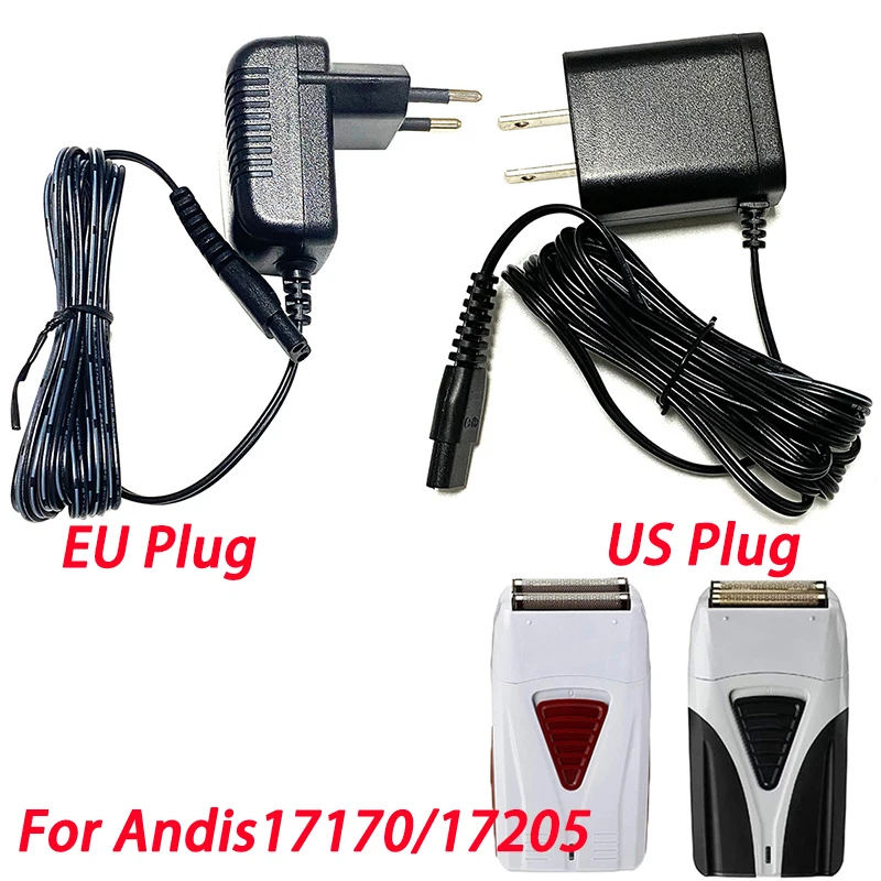 2-Prong Charger EU US Plug For Andis 17170 17205 Electric Sh