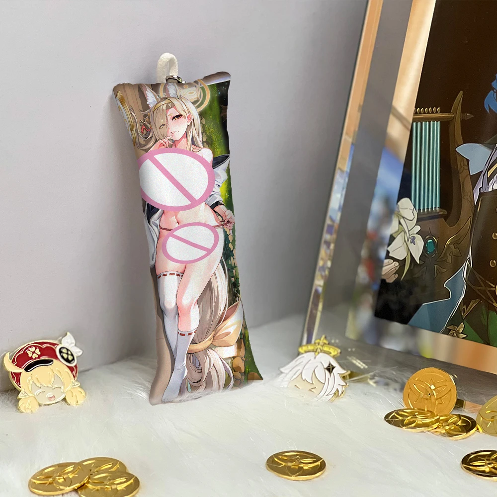 

Blue Archive Keychain Key Ring Pendant Anime Accessories Cute Body Pillow Mini Dakimakura Bag Phone Keyring Pendant