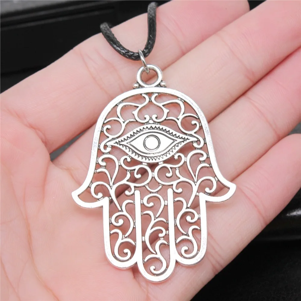 Ожерелье-цепочка с подвеской в виде глаза 59x43 мм, 2 цвета