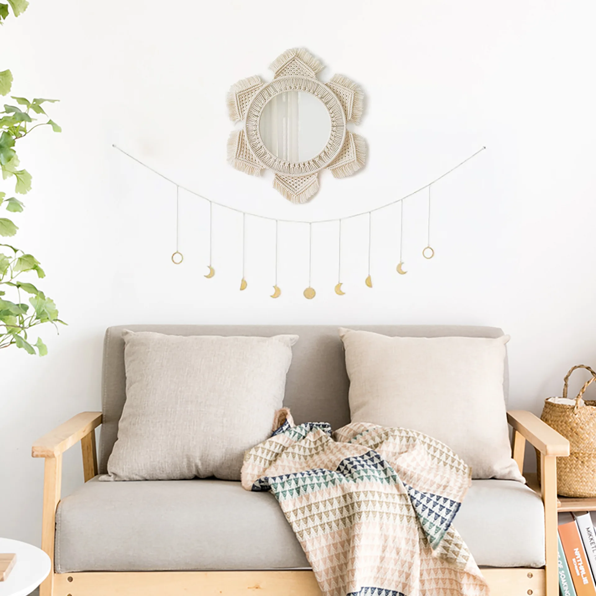 Скандинавский венок украшение для зеркала комнатный настенный гобелен спальни