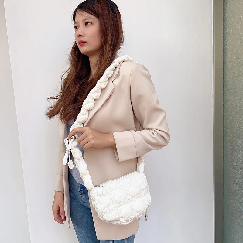 Женская Стеганая сумка-хобо на завязках сумочка-клатч молнии меховой чемоданчик