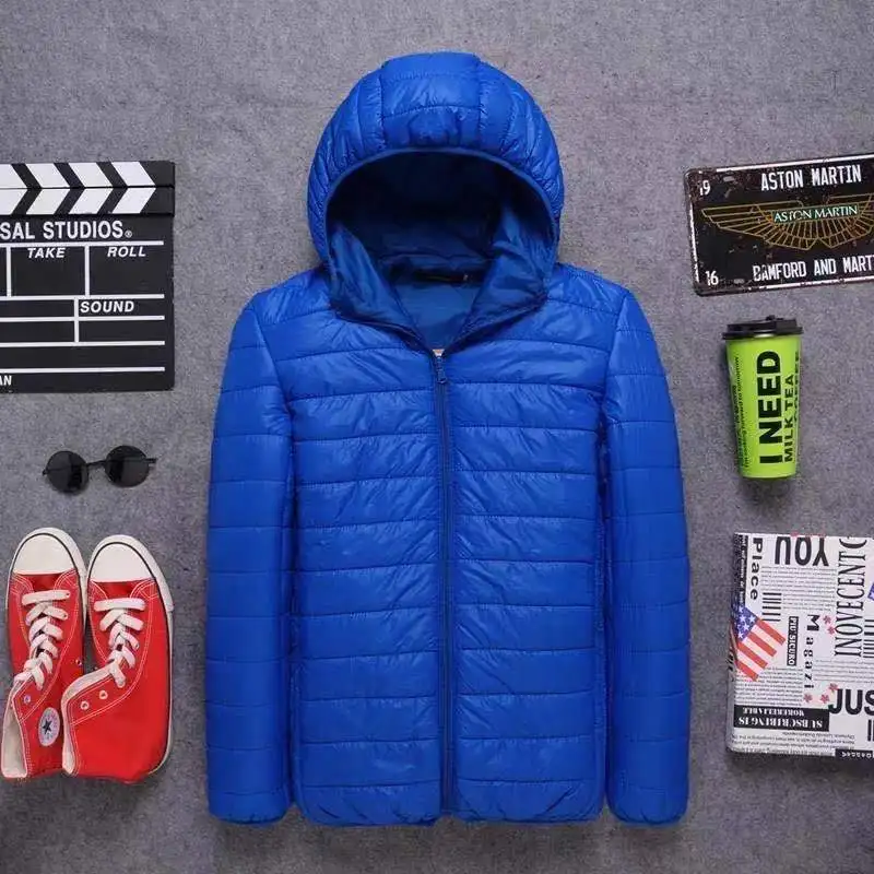 Men's Women's Fall/Winter Quilted Jacket Casual Zip Warm Bomber Jacket Casual Straight Zip Jacket Windproof Jacket Hooded Jacket