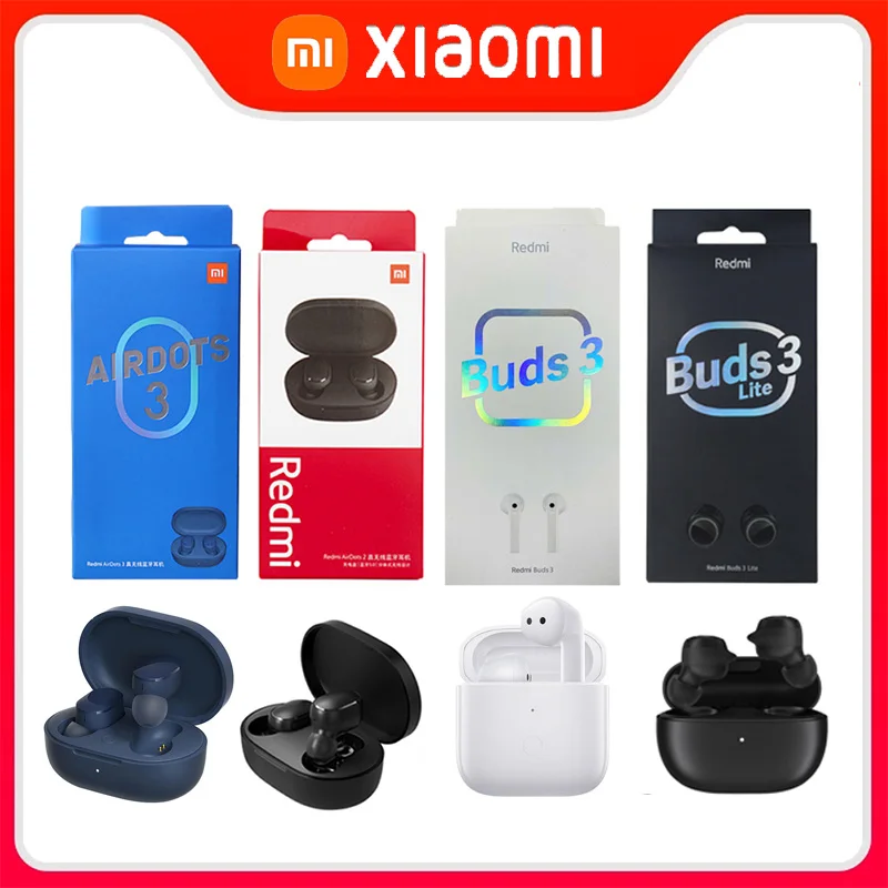 

Оригинальные наушники Xiaomi Redmi AirDots 2, шумоподавление с микрофоном, управление ии, Redmi BudS 3 TWS, умная беспроводная гарнитура, оптовая продажа