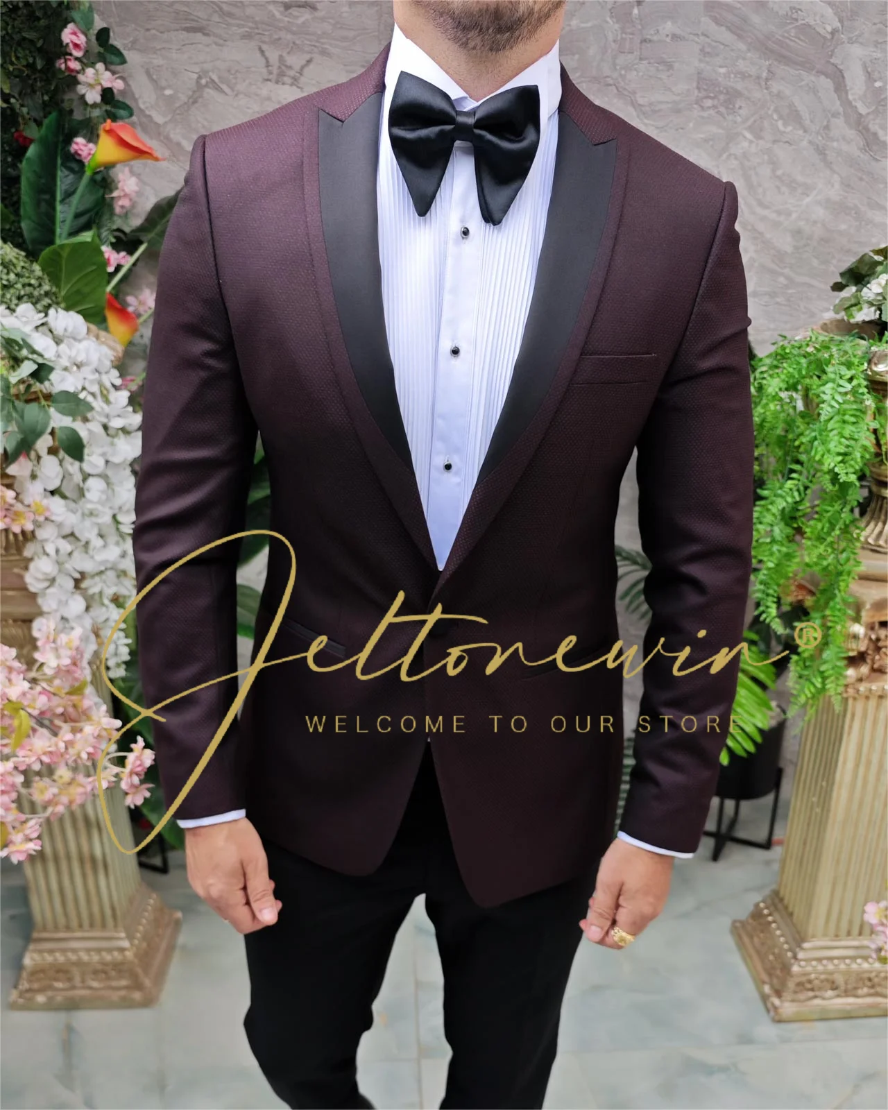 Мужской костюм из двух предметов (куртка + брюки) легкий блейзер обычный смокинг