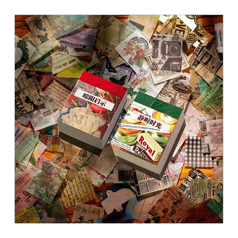 

Фотобумага, 800 шт., винтажные журнальные принадлежности, материал для скрапбукинга, бумажный пейзаж, для скрапбукинга