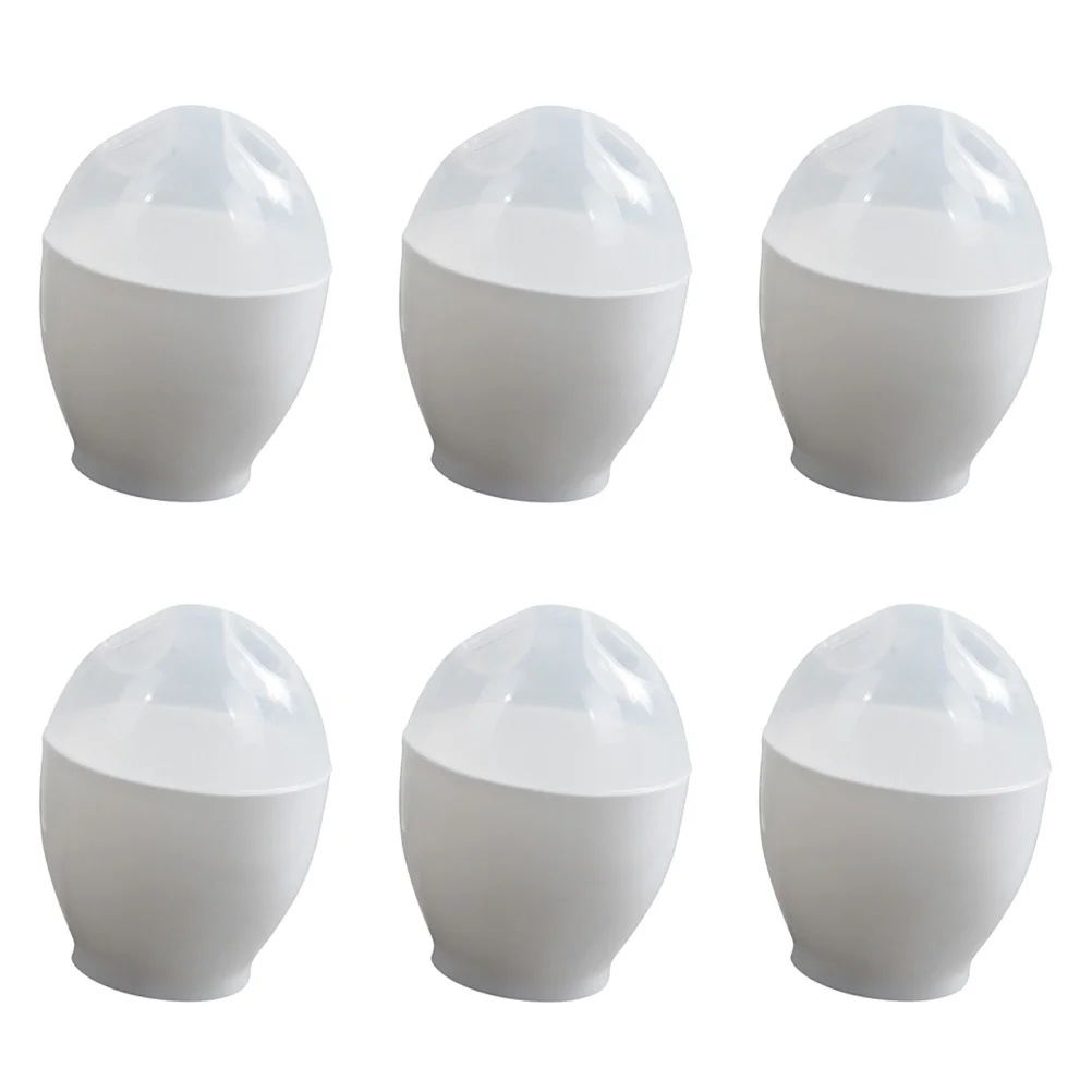 

6 Pcs Egg Steamer Plastic Food Containers Poached Eggs Silicone Cooking Utensils