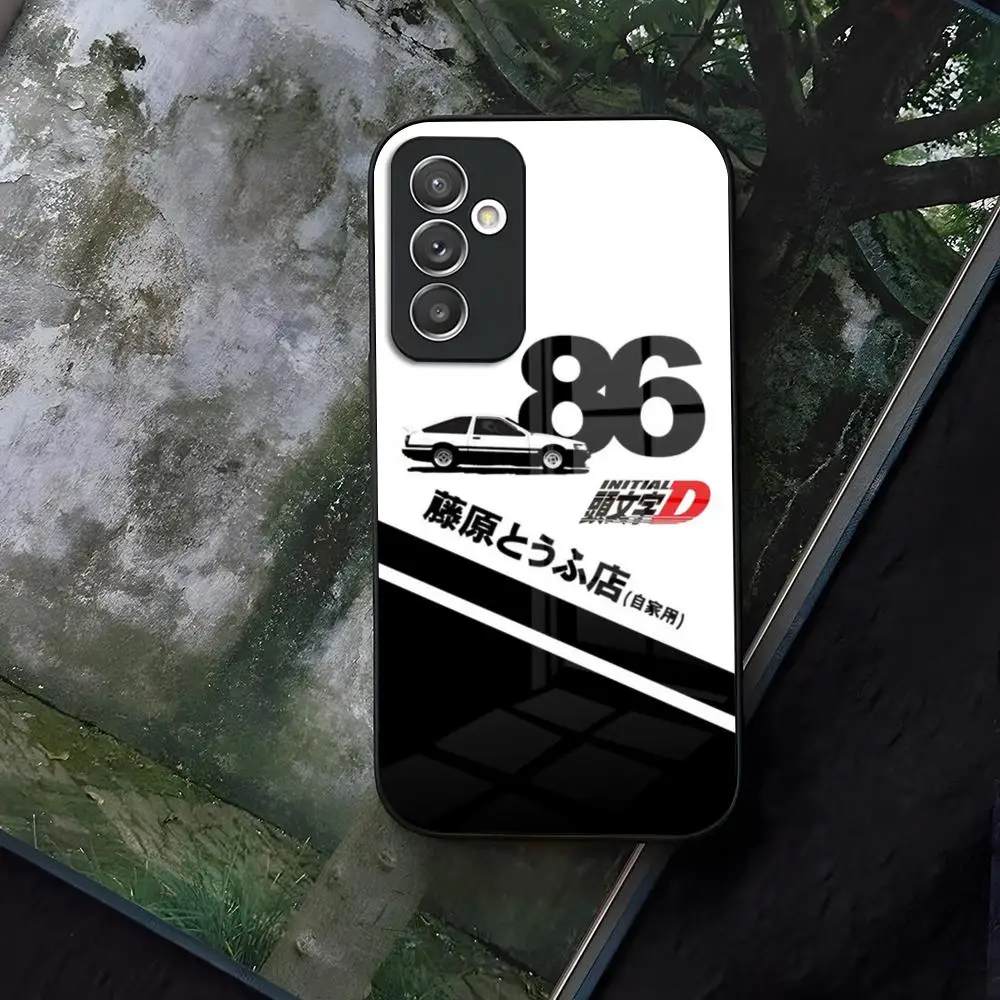 Anime Initial D AE86 Phone Case Glass for Samsung Galaxy S24 S25 S22 S20 S23 S21 Ultra Fe Plus A16 A34 A54 A24 A52 A53 Coque