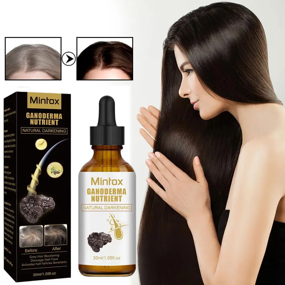 Антивозрастная сыворотка для волос Black Ganoderma Hair Essence Anti-white Oil 30 мл натуральное