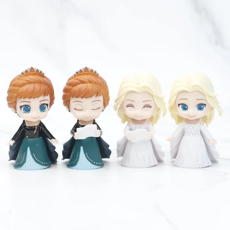 

Disney Frozen Anna Elsa Princess 10cm mini doll Action Figure Anime Mini Collection Figurine Toy model for children gift