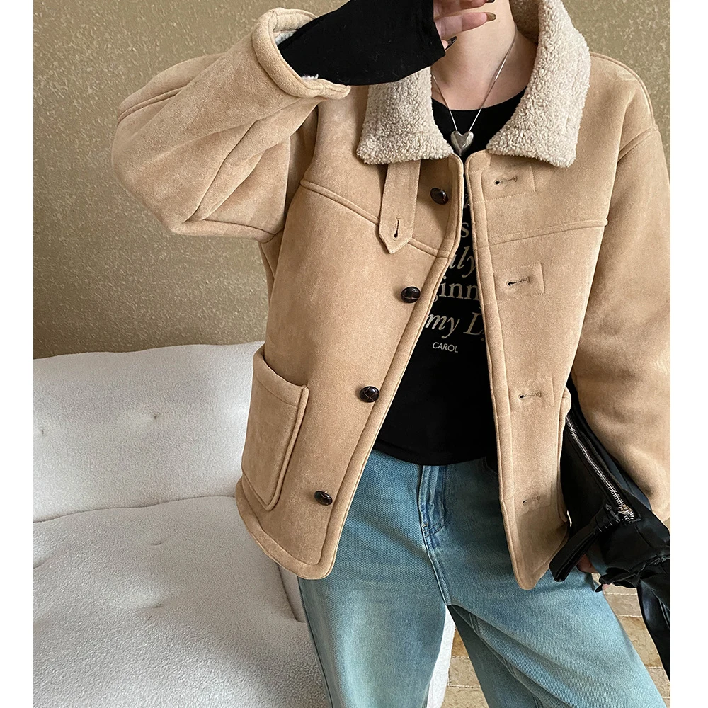 30% шерсть новое женское зимнее теплое толстое пальто куртка меховое с отложным