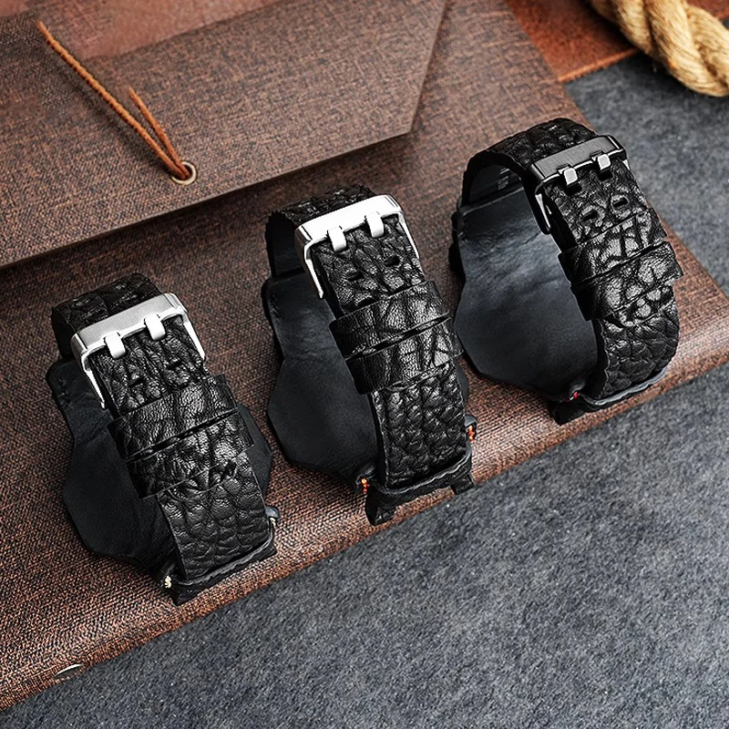 Фото Модифицированный ремешок из воловьей кожи в стиле ретро для Casio G-SHOCK Mudmaster GWG-B1000, винтажный ремешок для часов третьего поколения с базовым лотком №4