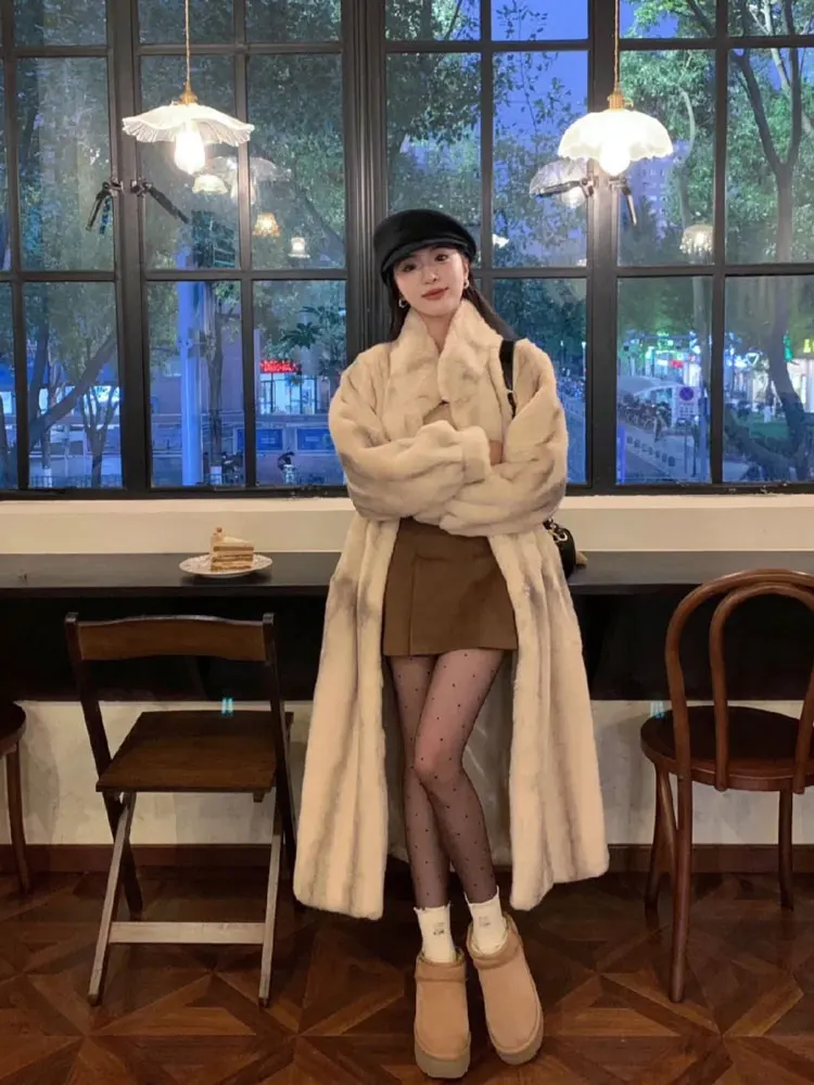 Защита окружающей среды Меховая верхняя одежда Женская 2024 Осень и зима Новая