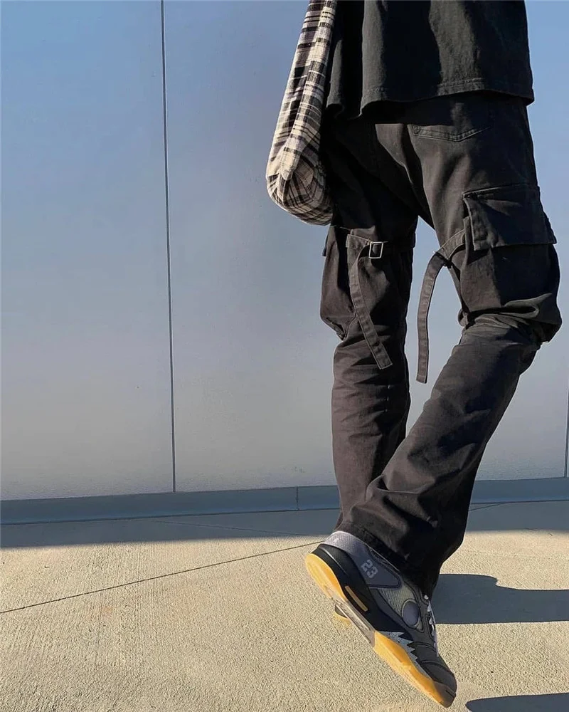 

Luxury Brand high quality travisscott 1:1 High Quality Metal VUJADE Pencil Pants Black Trousers Inside Tag