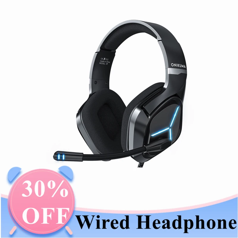 

Проводная гарнитура X9 E-sport, наушники с шумоподавлением и креплением на голову, игровые стереонаушники с микрофоном для музыки