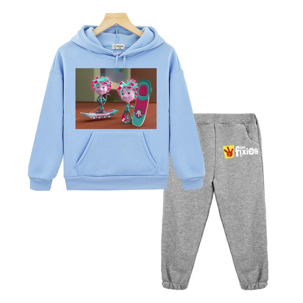 Пуловер с капюшоном на флисе для мальчиков и девочек y2k