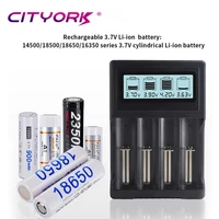 4 slots lcd intellgent usb 3 7v battery charger for 18650 16340 16350 26650 21700 14500 18500 rechargeable li ion batteries