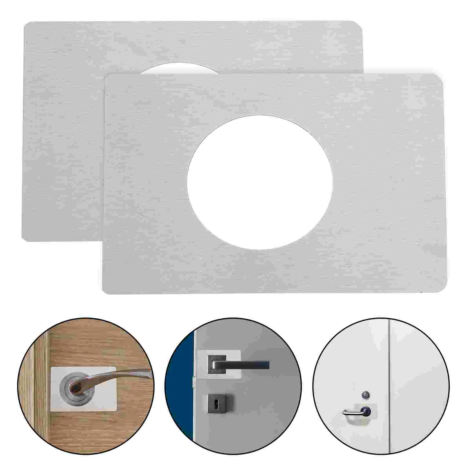 

Door Plate Reinforcement Repair Knob Lock Hole Steel Stainless Cover Kit Hinge Front Filler Plates Bracket Cabinet Interior