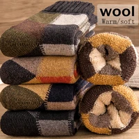 5pairslot thicken wool socks men high quality towel keep warm winter socks cotton christmas gift socks for man thermal 2022 new
