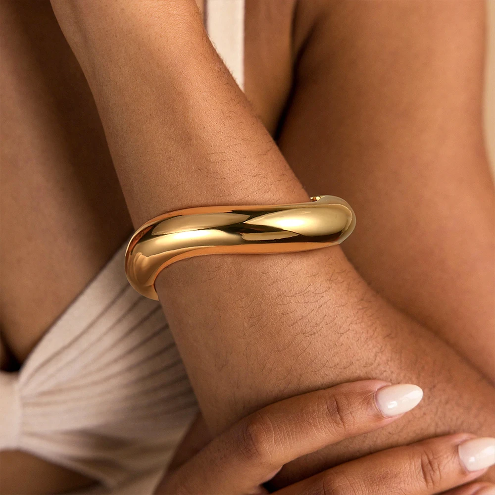 Badu винтажные нерегулярные широкие металлические массивные браслеты-манжеты для