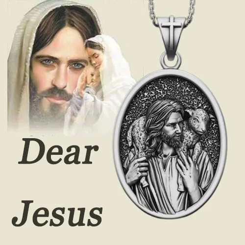 

Classic Vintage New Black Round Jesus Pendant Necklace, Men's Daily Accessories, Birthday Gifts, Souvenirs, Friends Gifts