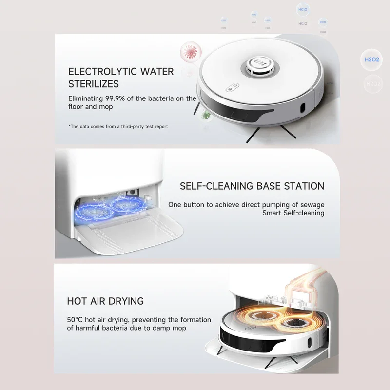 Низкая цена Робот-пылесос в продаже Полностью автоматический двойной швабра