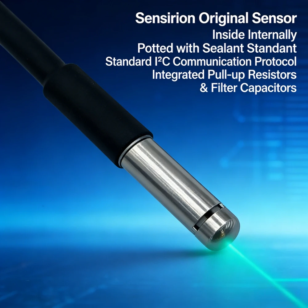 Фото SHT40 SHT30 SHT20 SHTC3 SHT45 SHT35 SHT31 цифровой датчик температуры и влажности зонд I2C из нержавеющей стали с интерфейсом IIC №5