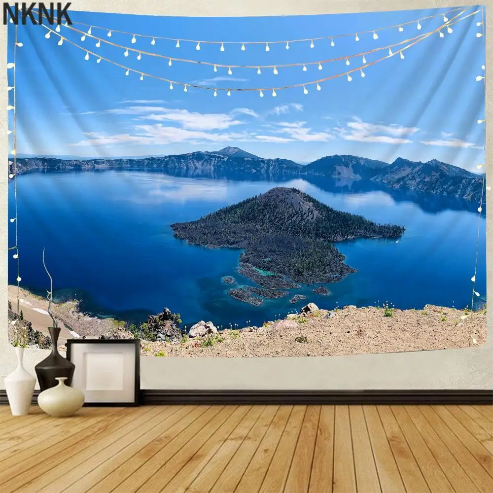 

Настенный Гобелен NKNK Sky Tapiz Ocean Home, 3D принт гор, облако, украшение на стену в стиле бохо, высокое качество, полиэстер