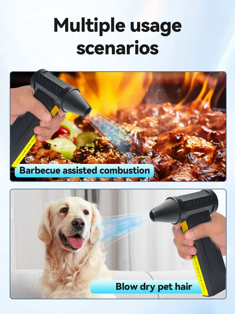 Мини-воздуходувка емкостью 10000 мАч 160000 Турбоструйный вентилятор об/мин скорость