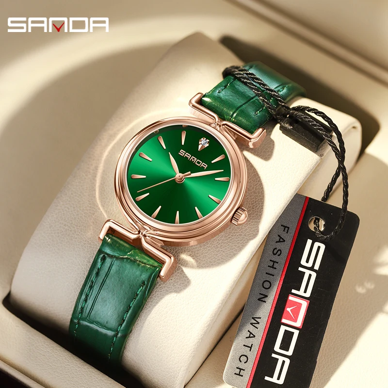 Часы наручные SANDA женские с круглым циферблатом элегантные брендовые подарочные